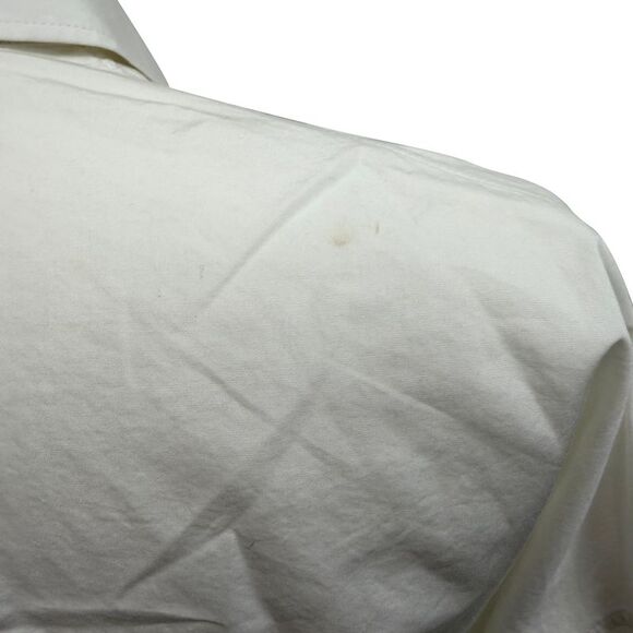 Prada Slogan-Print Mini Shirt Dress in White Cotton - Picture 4 of 6